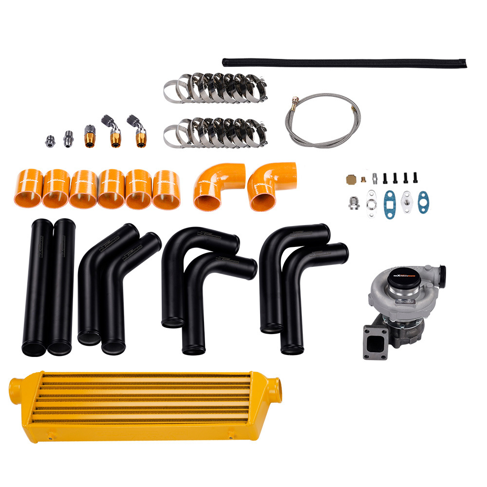 T3/T4 TURBO KIT 350HP + WASTEGATE + INTERCOOLER+ PIPING+ BOV+OIL LINE universal