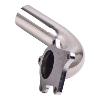 Hybrid T3/T4 T3T4 T04E .63 A/R Turbine 5 Bolt Flange Turbocharger w/ Downpipe