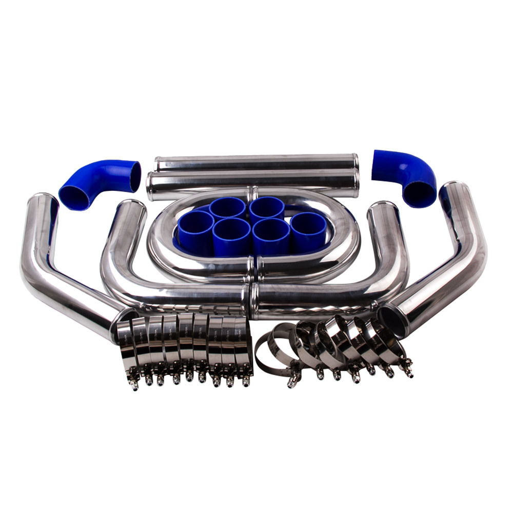 T04E T3 / T4 TURBOCOMPRESSEUR .63 A / R 57 W / Ligne dhuile + Refroidisseur Intermédiaire + Kits de tuyaux de tuyauterie