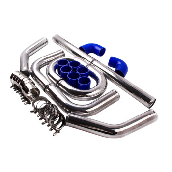 A/R 63 STAGE III T04E T3 T4 73 TURBINE Turbo W/Intercooler +Piping Pipe Kits