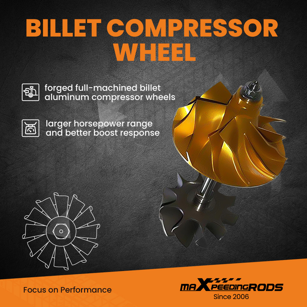 Billet Turbocharger turbine compatible para Audi A4 B4 A5 A6 Q5 2.0 TFSI 180HP 06H145702G