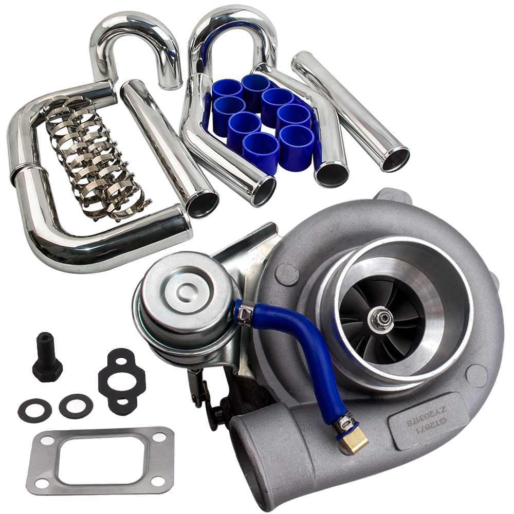 Universal para GT2871 Turbocompresor Agua fría +3 pulgadas Intercooler Tubería Abrazaderas de tubería