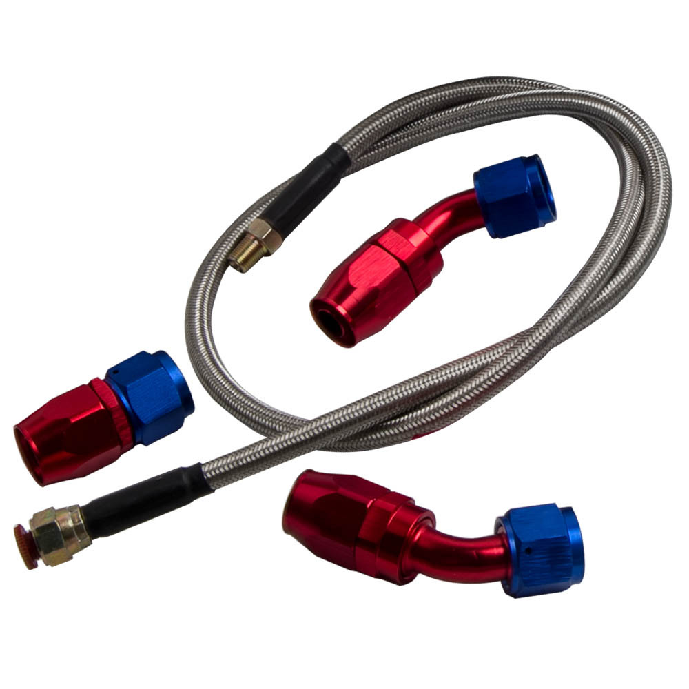 For GT30 GT3037 GT3076 Turbo Turbocharger 0.82 + Oil Drain Return Oil FEED Line CAC