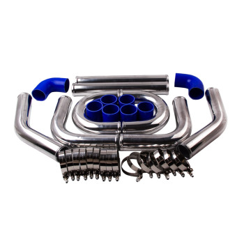 For GT30 GT3037 Turbo T3 .60 A/R Water Cool + 2.5 inch 63mm Intercooler Pipe Piping Kits