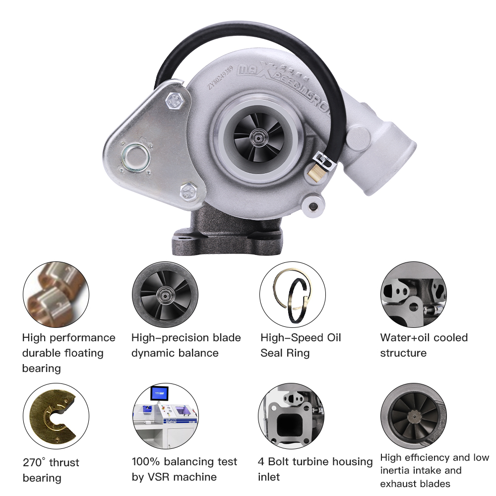 CT20 Turbo Cargador compatible para Toyota Land Cruiser Hilux 2.4L D 2L-T 1720154060 Turbina