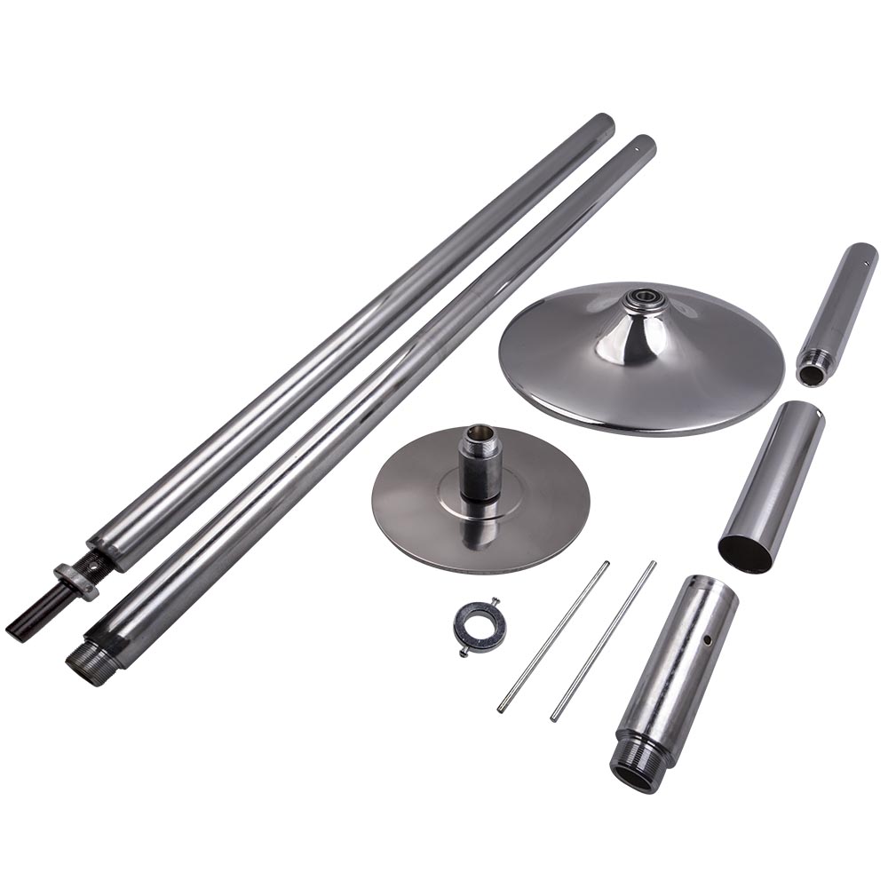 45mm Chrome Finish Dance Pole Full Kit Removable Stripper Dancing