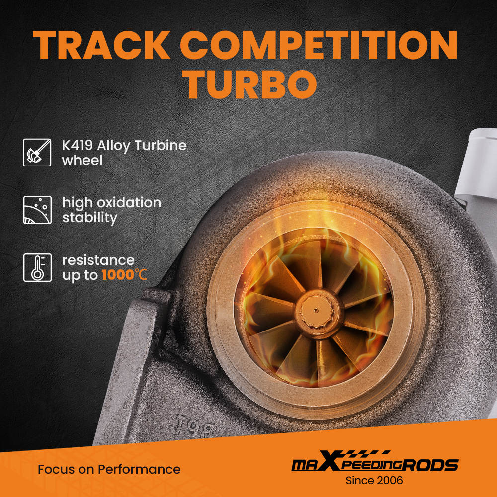 maXpeedingrods GT45 T4 V-BAND Turbo Turbocharger 1.05 A/R 98MM Turbo V-Band  Flange Turbocharger for 4.0L-6.0L Engine