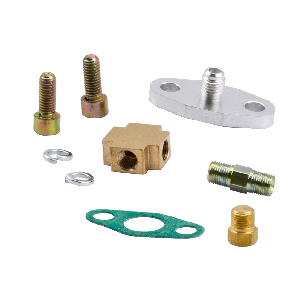 Para GT45 Turbocompresor T4 V-BAND 1.05 A / R 78Trim 600 + HP Boost + Kits de línea de alimentación de aceite