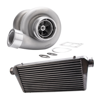 Per GT45 T4 / T66 600 + caricatore turbo HP V-Band + intercooler a montaggio frontale 600x300x76mm