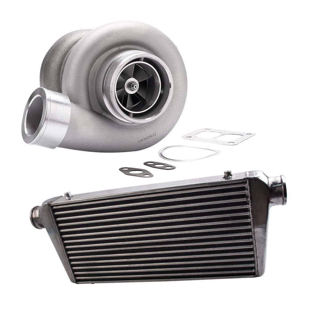 Pour GT45 T4 / T66 600 + chargeur turbo bande V HP + refroidisseur intermédiaire à montage avant 600x300x76mm