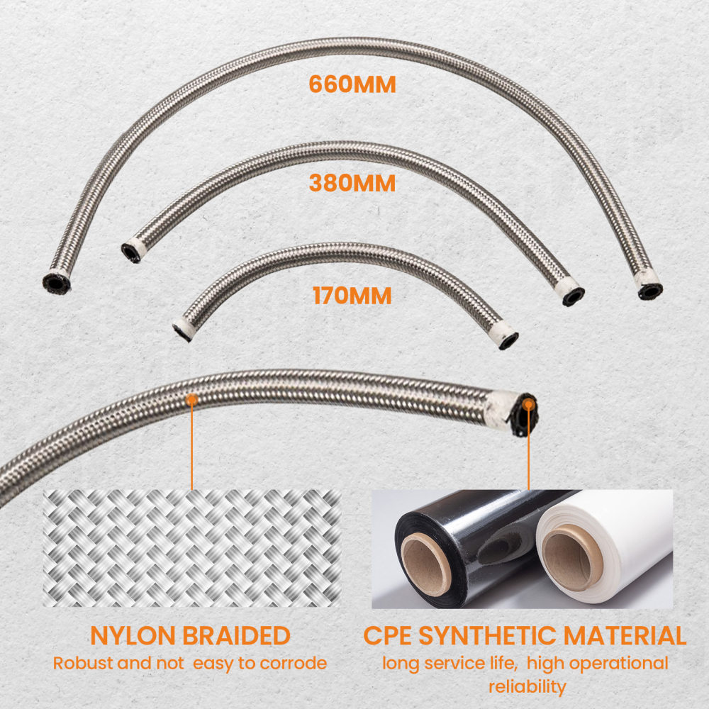 Kit de régulateur pression de carburant réglable 0-100 Psi 6AN avec manomètre