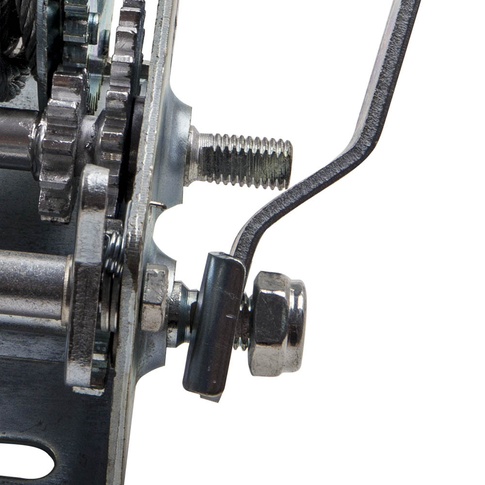 3500lbs Dual Gear Hand Winch Crank 10m Steel Strap Heavy Duty ATV Boat Trailer