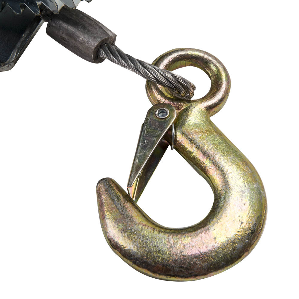 3500lbs Dual Gear Hand Winch Crank 10m Steel Strap Heavy Duty ATV Boat Trailer