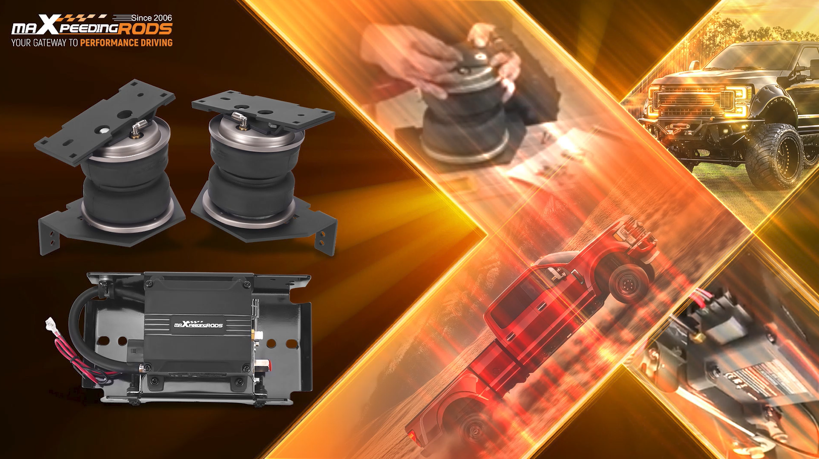 Air Suspension Spring Kit Rear compatible for Ford F-250 SUPER DUTY PICKUP 2017-2019