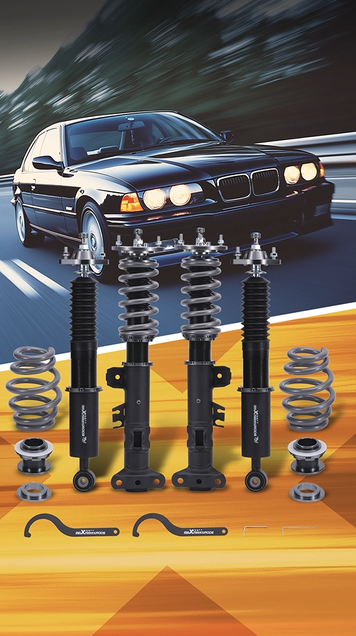 Coilovers T7 compatibile per Bmw 3 E36 Coupe Convertible 318i 323i 325i 318is 325is 25tds Lowering Kit
