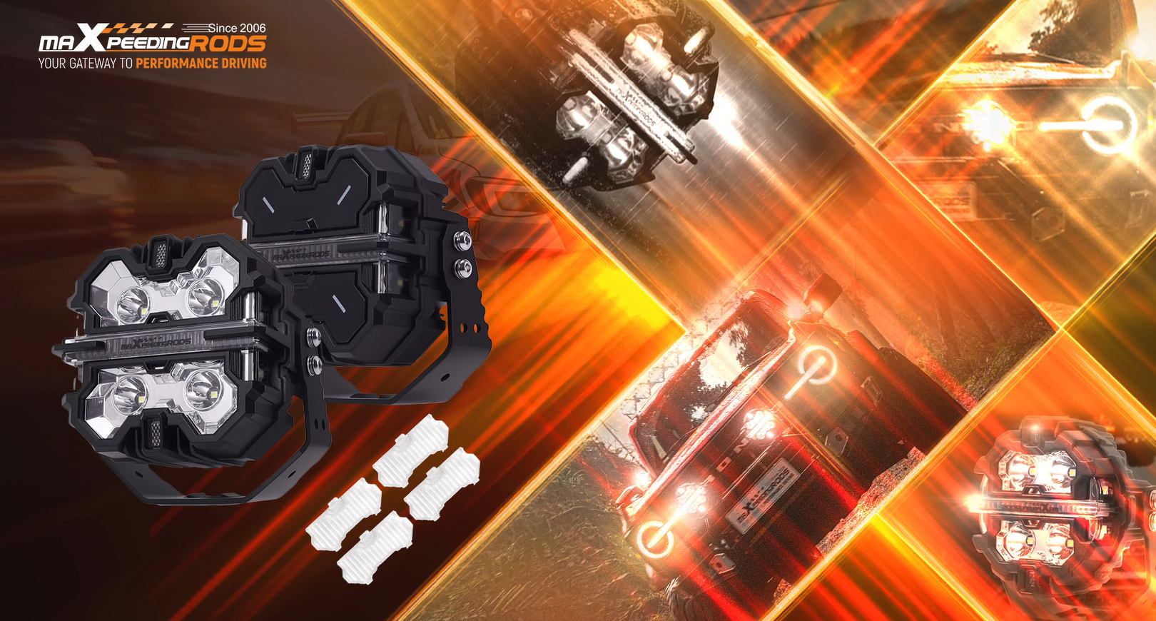 3.5 LED Pod Lights 160W Spot Beam Side Shooter Driving Light compatible for White+Amber DRL 3.5 LED Pod Lights 160W Spot Beam Side Shooter Driving Light compatible for White+Amber DRL