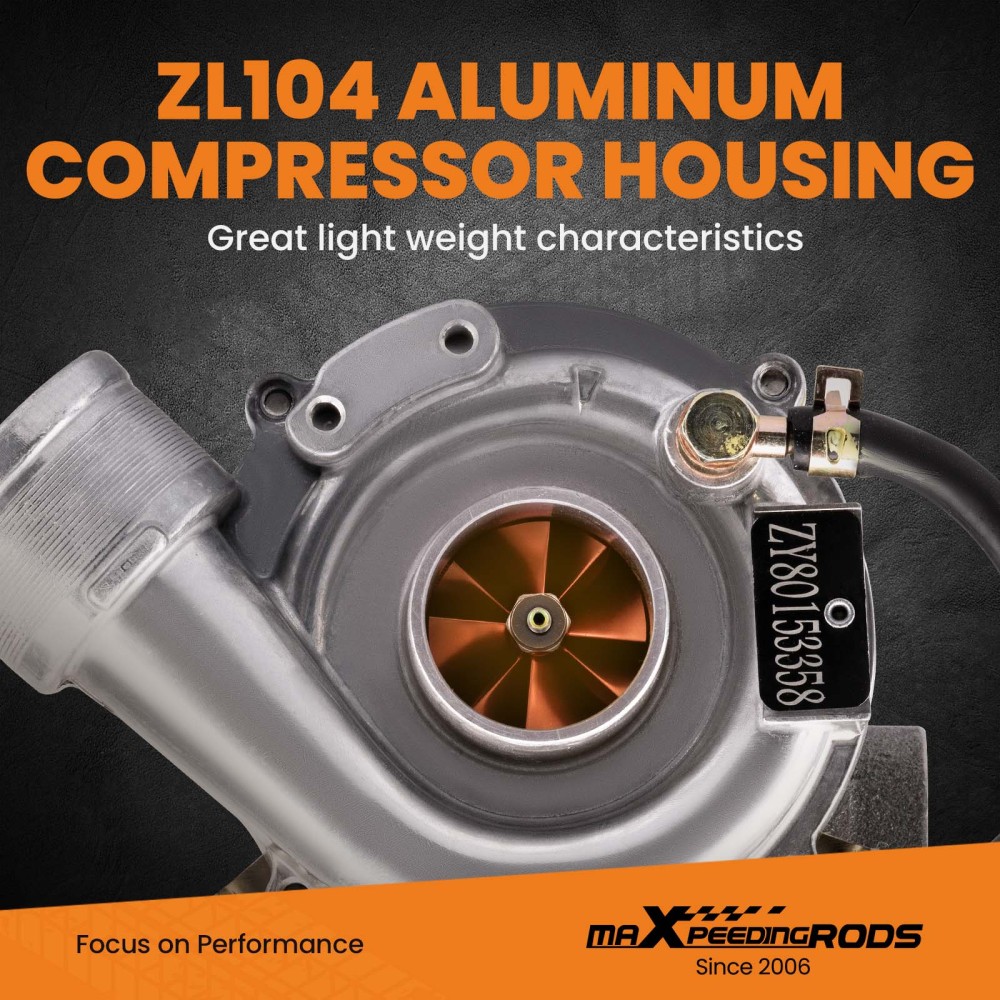 Street Type Turbocompresor compatible para Audi A4 A6 compatible para VW Passat 1.8T Quattro 53049700015rueda de compresor de palanquilla