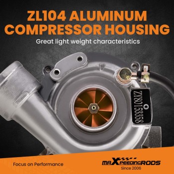 Street Type Turbocompresor compatible para Audi A4 A6 compatible para VW Passat 1.8T Quattro 53049700015rueda de compresor de palanquilla