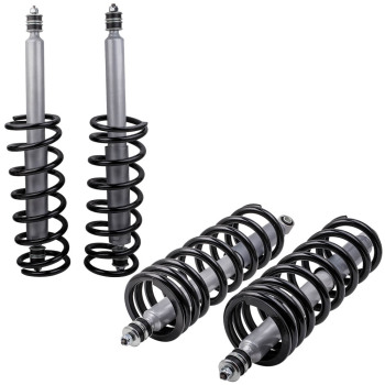4 Kit Ammortizzatori Sospensione + Bobina Molla compatibile per Land Rover Defender 90 74-97 Lowering Kit
