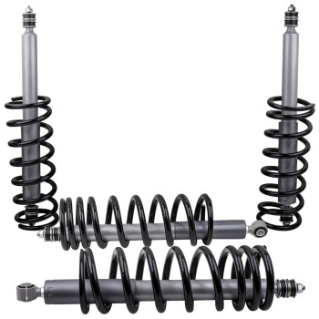 4 Kit Ammortizzatori Sospensione + Bobina Molla compatibile per Land Rover Defender 90 74-97 Lowering Kit