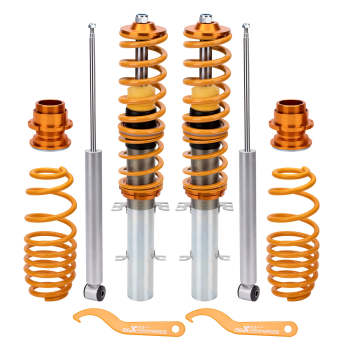 Compatible for VW Volkswagen Golf MK4 1J Adjustable Suspension Strut Springs Kit Coilovers Lowering Kit