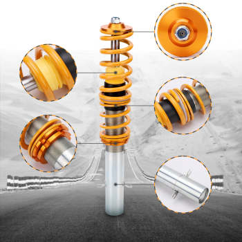 Compatible for VW Volkswagen Golf MK4 1J Adjustable Suspension Strut Springs Kit Coilovers Lowering Kit