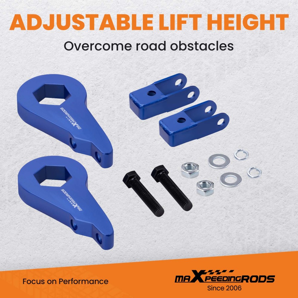 1-3 Leveling Kit Forged Torsion Keys w/ Shock Extender compatible for GMC Chevy 1999-06