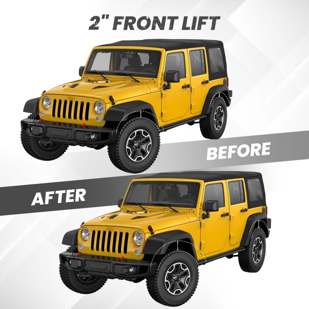 maXpeedingrods Kit de elevación frontal de 2 compatible para Jeep Liberty KJ KK Limited Sport 2002-2012 compatible para Dodge Nitro 2007-2012