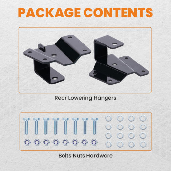 Compatible for Chevy 2002 compatible for Silverado 1500 Custom Standard Cab Kit 2 inch Drop Hanger