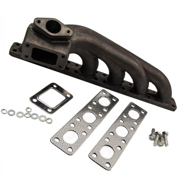 t3 turbo collettore di scarico manifold + gaskets compatibile per bmw 6-cylinder m50 m52