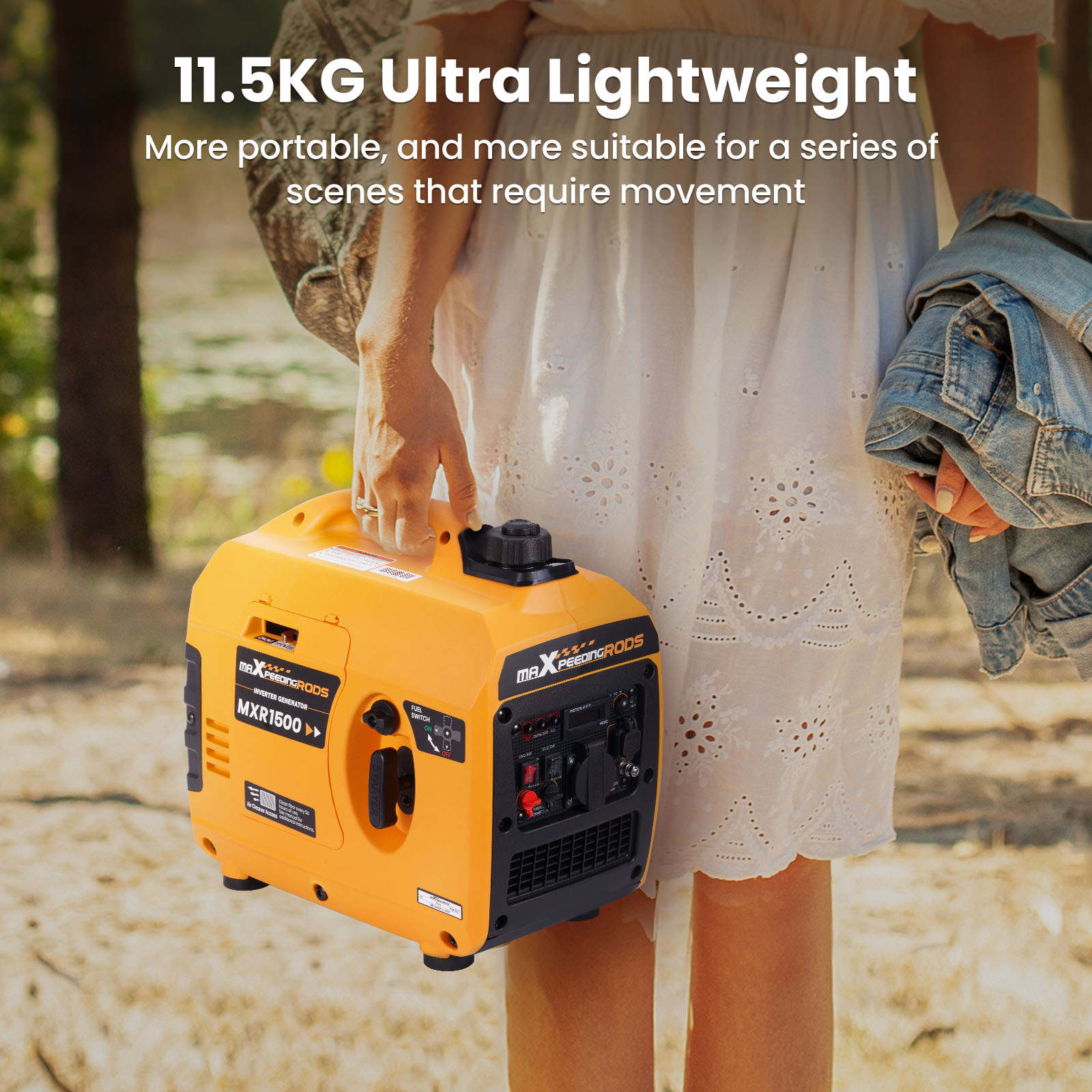 Générateur onduleur portable de 5000 watts pour l'alimentation d'urgence  des ménages, les voyages en camping-car, le camping en plein air et la  chasse.