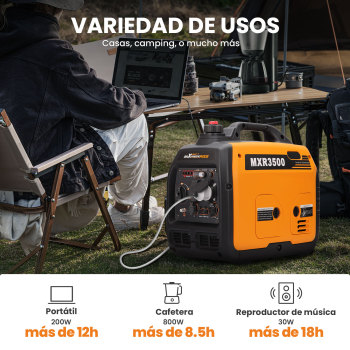 Generador de gasolina con inversor de 3KW Generador de 4 tiempos para camping