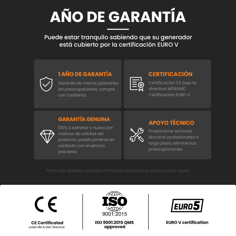 Generador de gasolina con inversor de 3KW Generador de 4 tiempos para camping