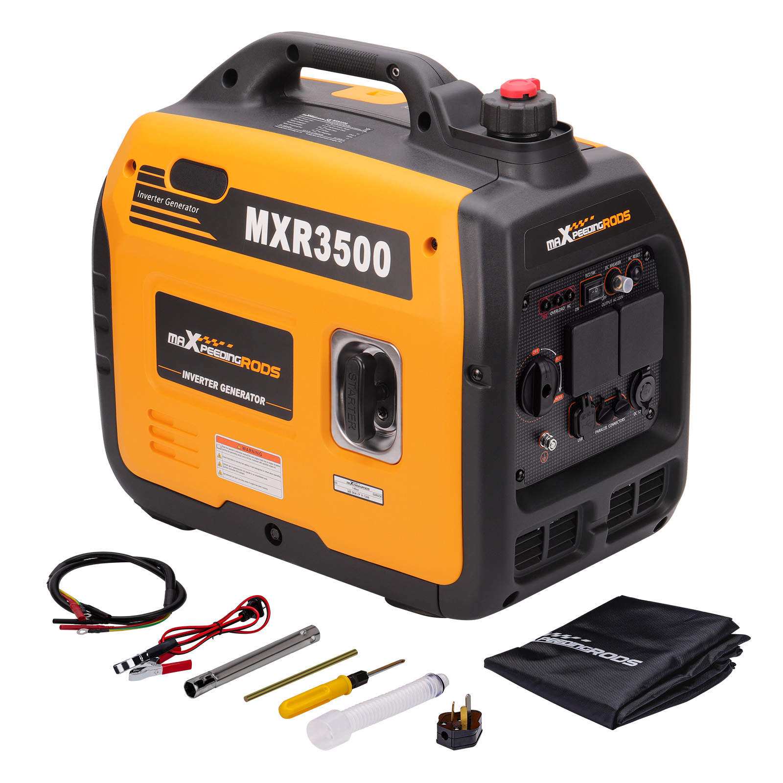 Buy Petrol Inverter Generator 3500 W Pure Sine Silent Portable Generator  Camping RV and other parts on Maxpeedingrods