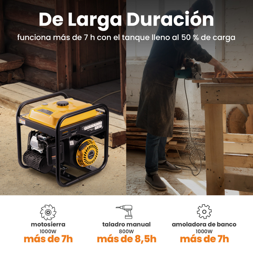 Generador de gasolina con inversor de 3,5KW Generador de 4 tiempos para camping