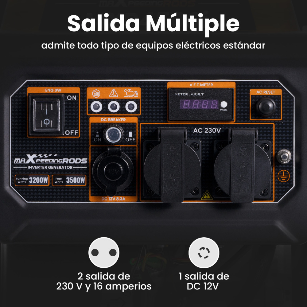 Generador de gasolina con inversor de 3,5KW Generador de 4 tiempos para camping