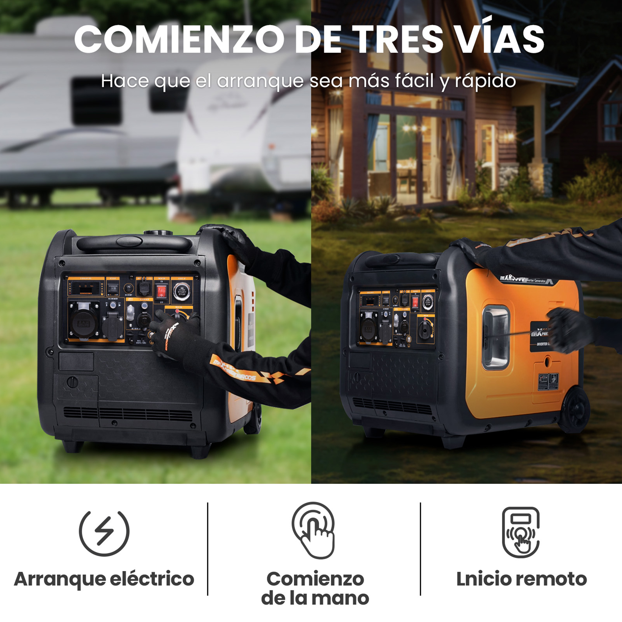 Generador inversor port til de 5000W de potencia para el hogar de