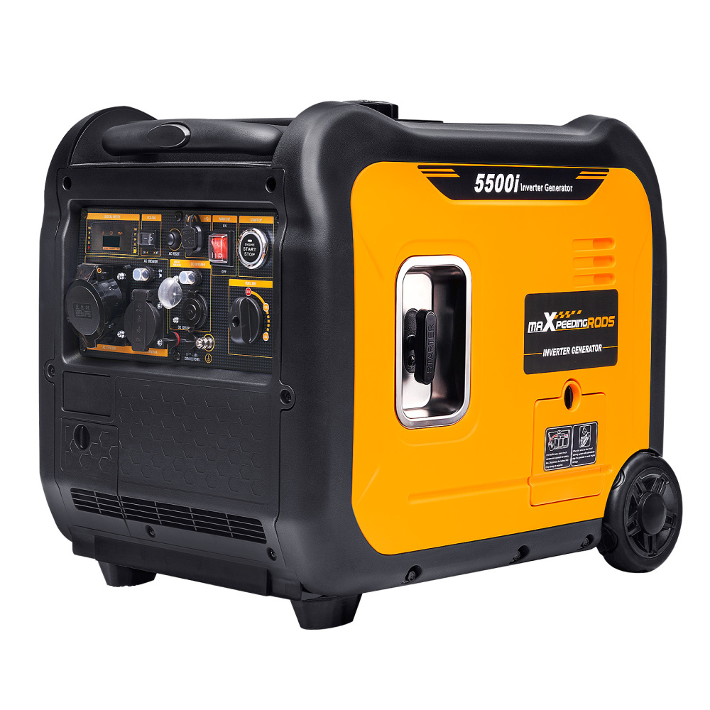 Générateur onduleur portable de 5000 watts pour Super Silencieux lalimentation durgence des ménages, les voyages en camping-car, le camping en plein air et la chasse.