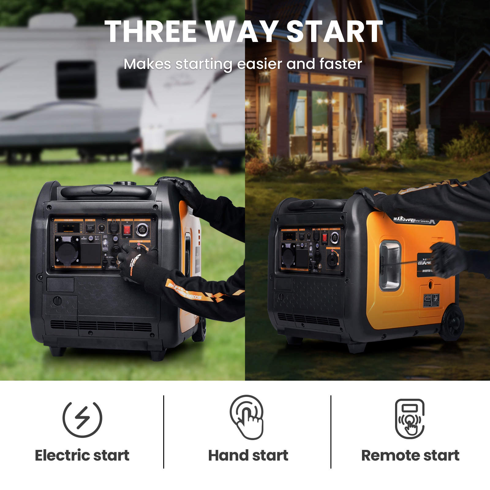 Buy Inverter Generator Portable 5.5kw 5kw For Camping RV Travel Jobsite Use  and other parts on Maxpeedingrods