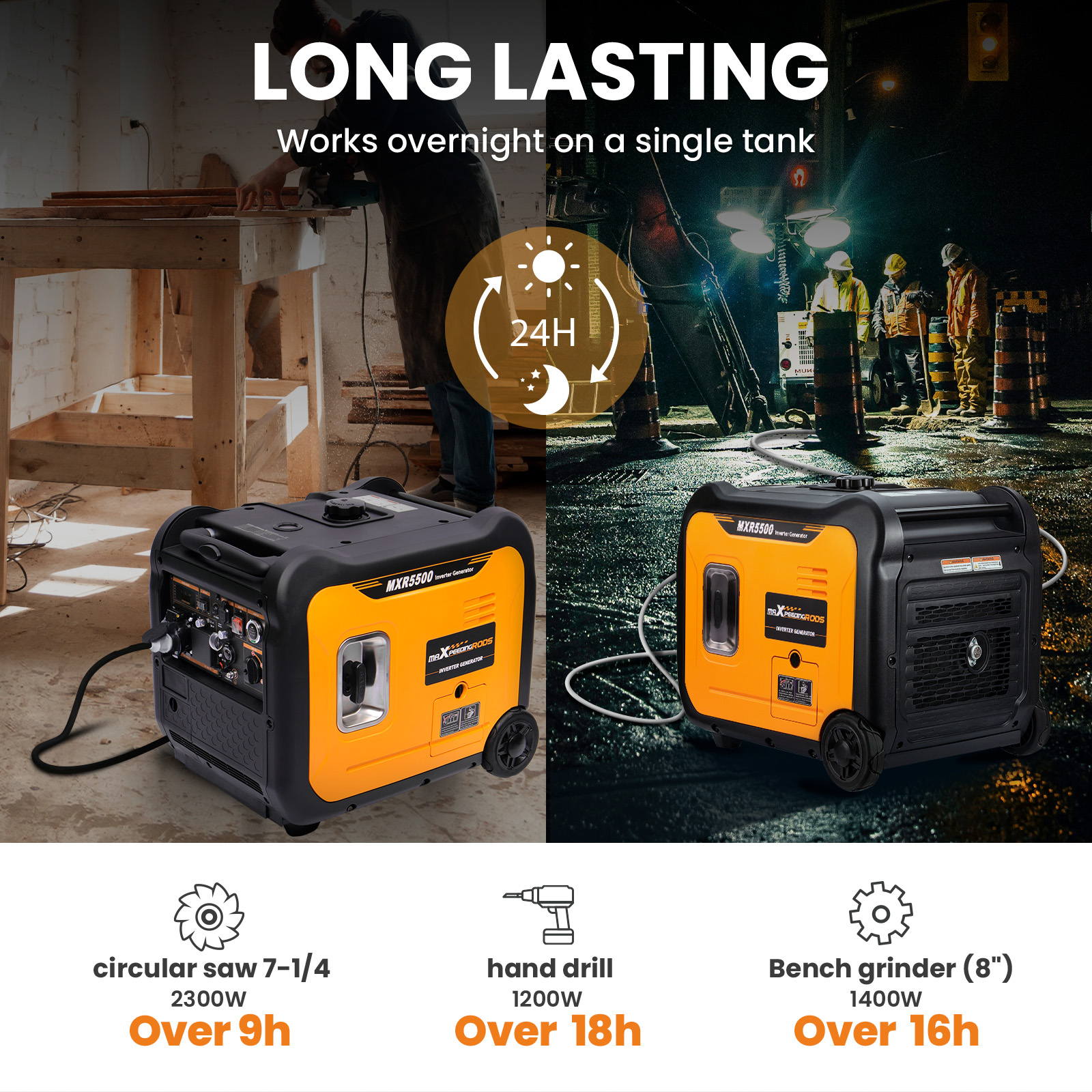 Buy Inverter Generator Portable 5.5kw 5kw For Camping RV Travel Jobsite Use and other parts on Maxpeedingrods