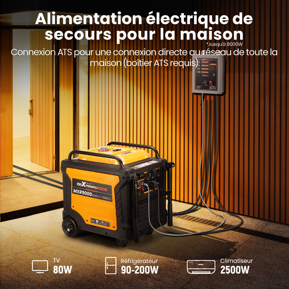 Groupe électrogène inverter à Lessence Generateur Electrique 8kw Pour Camping