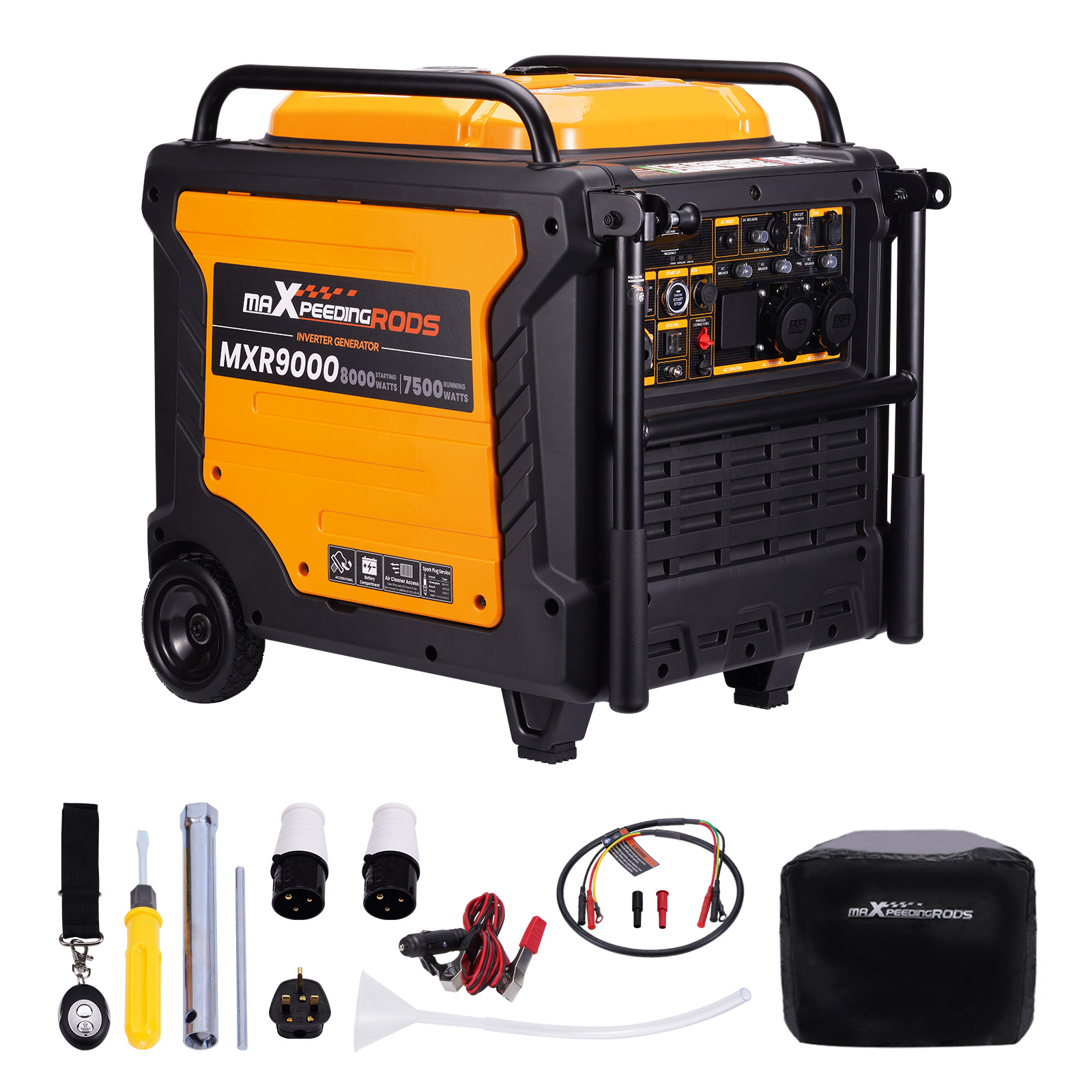 Buy Inverter Generator Portable Petrol 8KW ATS Interface and Wheels For Camping and other parts on Maxpeedingrods