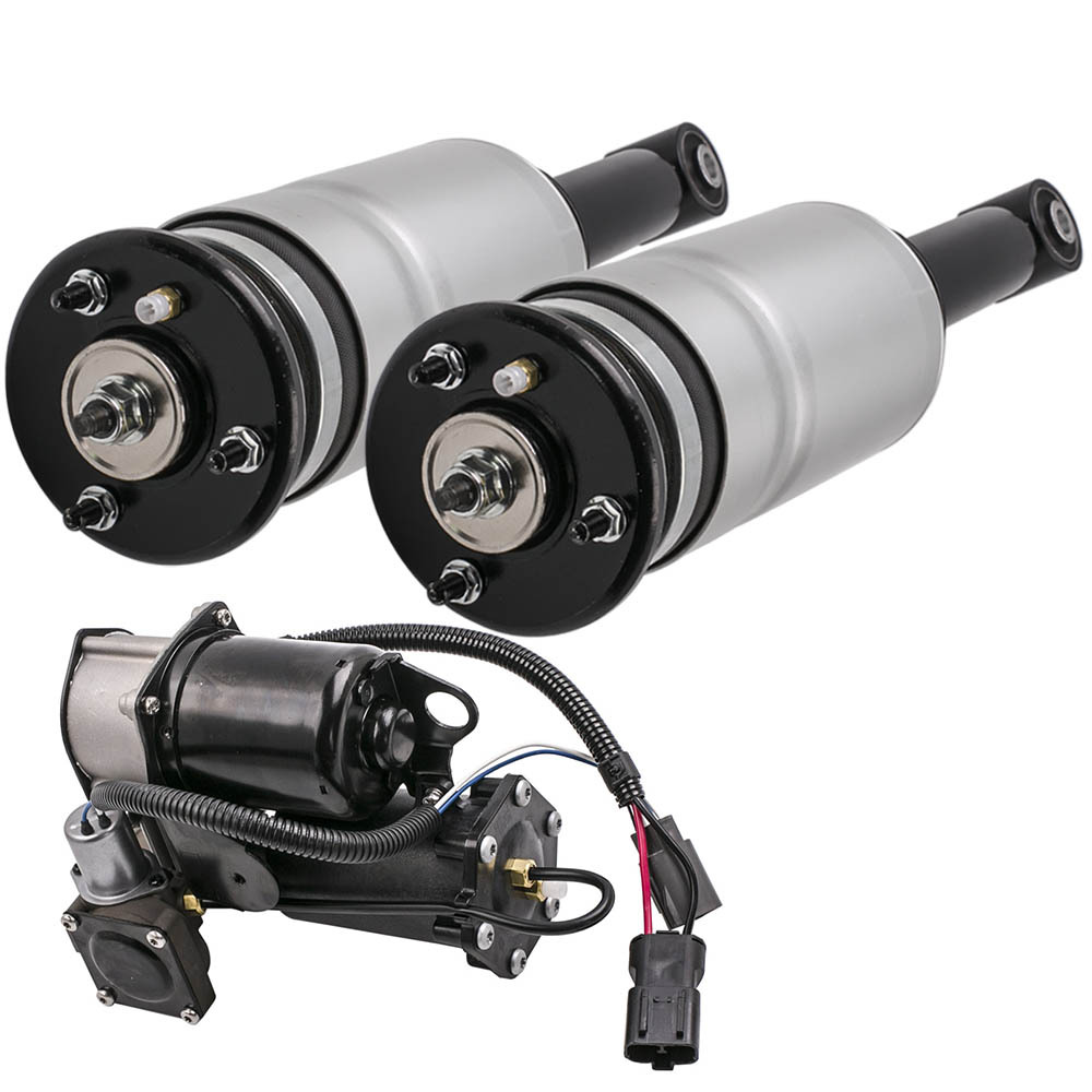 2x Anteriore Aria Sospensione + Compressore Pump per Range compatibile per Rover Sport