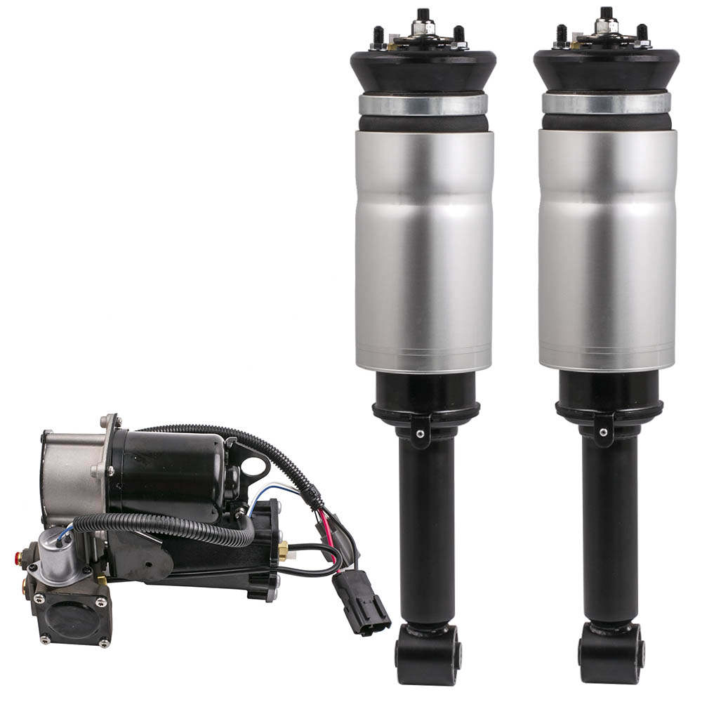 2x Anteriore Aria Sospensione + Compressore Pump per Range compatibile per Rover Sport