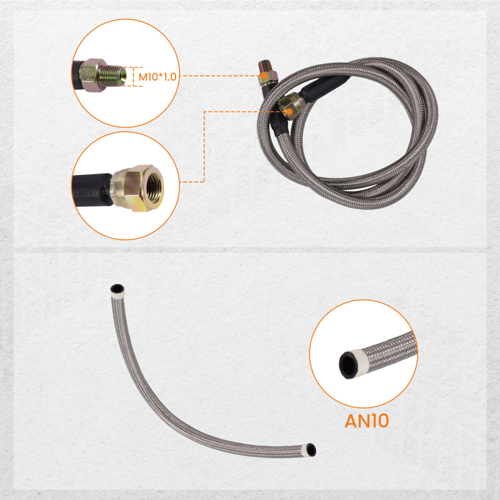 Pour t3 / t4 t70 t66 t04e turbocompresseur turbo alimentation en huile kit de ligne de vidange de retour
