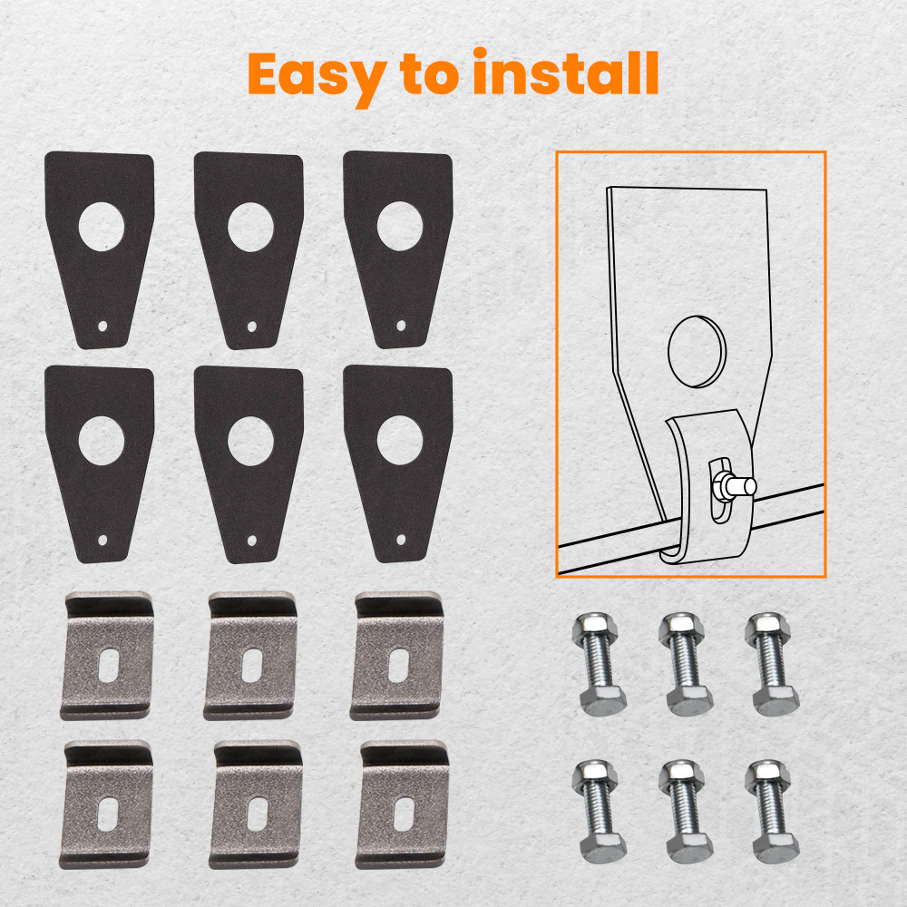6x Universales de 6 pulgadas soportes de canalón para portaequipajes de techo