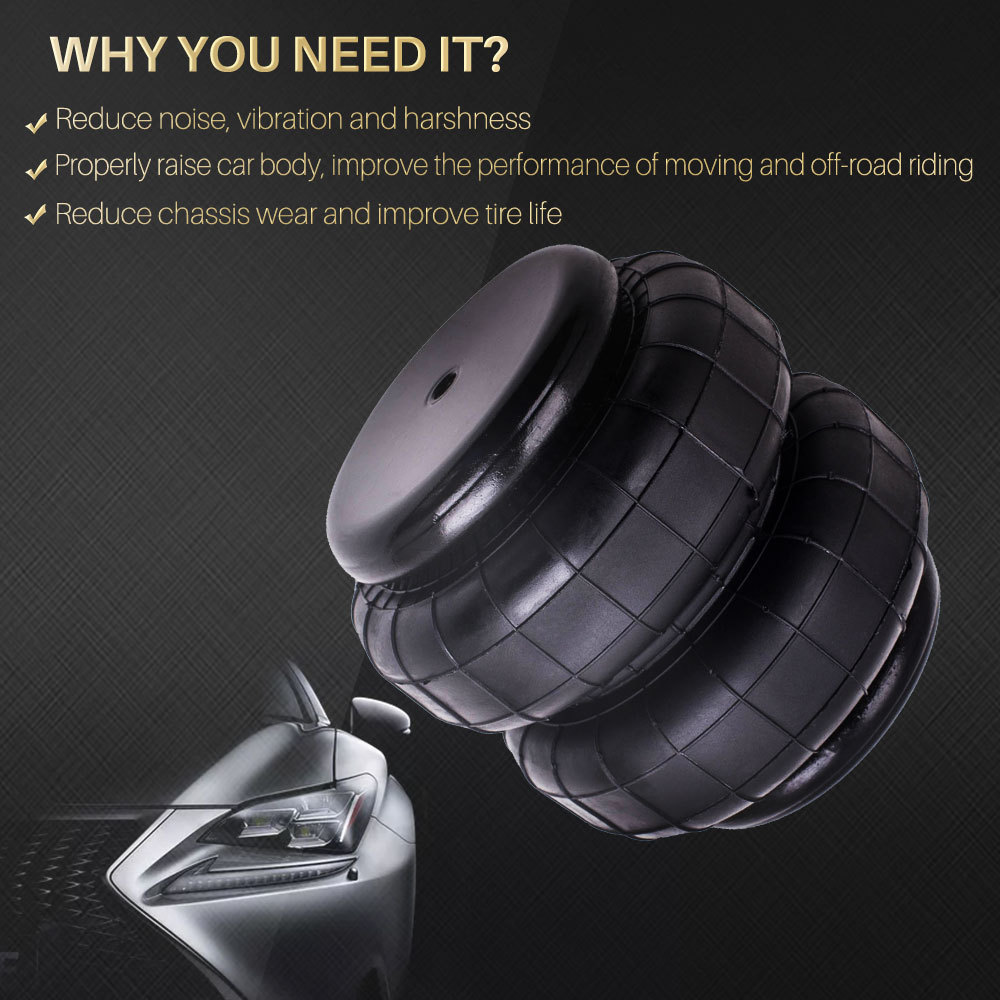 Air Suspension Bellows Bag Standard 2500 lb Heavy Duty Part 1/2 inchnpt Single Port