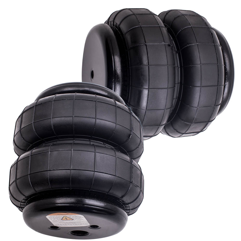 Pair of standard 2500 lb single 1/2npt port air spring Bag Double Bellows QZFSP