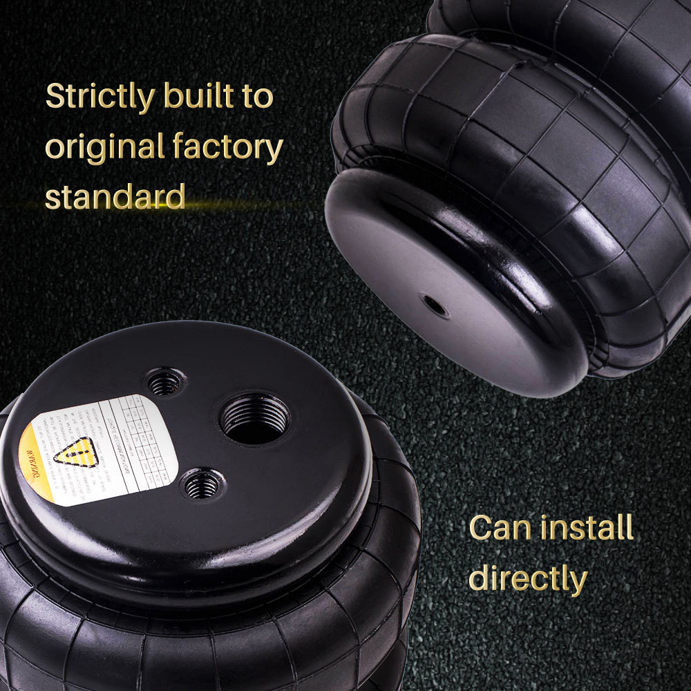 4PCS Air Suspension Spring Bags 2500lb For Heavy Duty 1/2NPT 3/8-16UNC