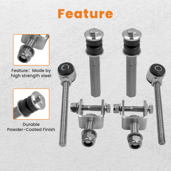 Heavy Duty Sway Bar End Links 6 Lift Kit compatible for GMC Silverado/Sierra 2500 3500